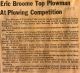 1983 Renfrew County Plowing Match, Eric Broome top plowman