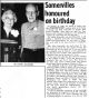 Somerville, Arthur & Olive nee Acres celebrate 90th & 76th birthday