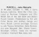 Purcell, John Metcalfe obituary