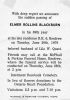 Blackburn, Elmer Rollins Funeral Card