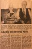 Lyttle, Albert & Janet nee Hawthorne celebrate 75th Anniversary