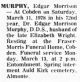 Murphy, Dr. Edgar M. obituary