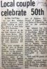 Johnson, William & Verna nee McCulloch celebrate 50th Anniversary