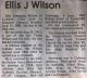 Wilson, Ellis J. obituary