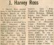 Ross, Harvey obituary