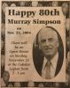 Simpson, Murray celebrates 80th birthday