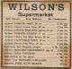 CHx-Wilson's Supermarket advertisement