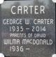 Gravestone-Carter, George W. & Wilma nee MacDonald