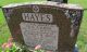 Gravestone-Hayes, Cecil E. & Elizabeth M. nee Angus
children: Ronald M. & Shirley Anne
