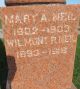 Gravestone-Neil, Mary A. & Wilmont R.