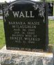 Gravestone-Wall, Ernest Wilfred & Barbara Masie nee McLaughlin