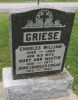 Gravestone-Griese, Charles Wm & Mary Ann nee Martin;
son John Charles