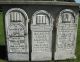Gravestone-Lee, Jane nee Whitmore; Andrew McGonagal; Eliza McGonagel nee Kenny; 3 individual gravestones reset in concrete to preserve