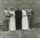 Dunn, George & Edith Hill wed: wedding party l-r Eldon Smith, Helen Hill, Rev. J. W. Cornish, Edith & George Dunn