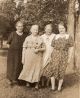 Robinson, Sarah (nee Richardson) & Dau-in-law Jennie Robinson (nee Davidson); Jemima 'Mina' Keyes (nee Davidson); their mother Catherine Davidson nee Dickson in front, June 7, 1939