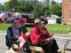 Ross, Ellard & Ruby in Forester's Falls parade with Uncle Bing Ross and Uncle Glen Byce
