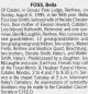 Foss, Bella nee Smith obituary Foss, Bella nee Smith obituary