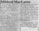 MacLaren, Mildred Dorothy KENNEY MacLaren, Mildred Dorothy KENNEY