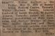 Beatty, Walter Herbert death