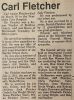 Fletcher, Carl obituary