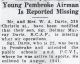 Flt Sgt. Murray Delmer DAVIS missing in action