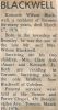 Kenneth Wilson BLACKWELL death