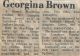 Brown, Georgina nee Condie obituary