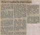Davidson, Averil Isabella HAWTHORNE obituary