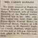 Hawkins, Marjorie Madge nee MCCORMICK death