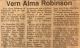 Robinson, Vern Alma nee Hawthorne obituary Robinson, Vern Alma nee Hawthorne obituary