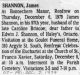 James SHANNON death James SHANNON death