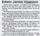 Edwin James SHANNON obituary