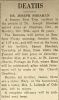 Sheahan, Dr. Joseph obituary