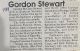 Stewart, Gordon obituary