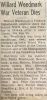 Weedmark, Willard obituary