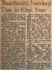 Young, Samuel obituary Young, Samuel obituary