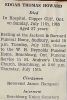 Thomas Edgar HOWARD funeral card