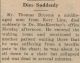 Broome, Thomas death notice