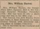 Burton, Mary Ellen nee Spooner death