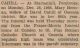 Cahill, Mary nee Heenan death