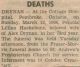 Drynan, Penelia nee Huckabone obituary