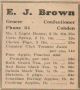 CHx-E. J. Brown Grocer advertisement