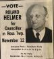 Helmet, Roland runs for council 