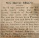 Edwards, Vera nee Pearson death