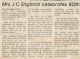 England, Stella nee Tate turns 80 years old