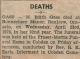 Gass, Edith death notice Gass, Edith death notice