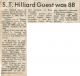 Guest, S. T. Hilliard obituary Guest, S. T. Hilliard obituary