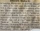 Walter Edward Benjamen BROWN death