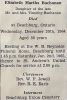Elizabeth Martha BUCHANAN funeral card