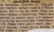 Gerald Harry DAVIDSON death